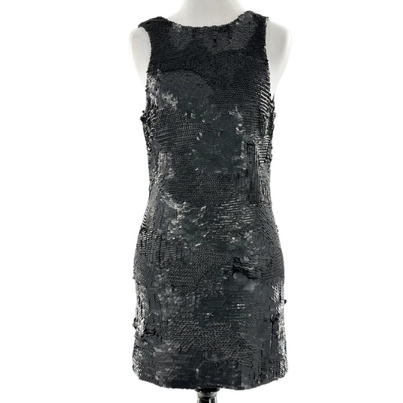 All Saints Dresses & Skirts - All saints Brochette dress 6 38 black sequins LBD v-neck cocktail party formal
